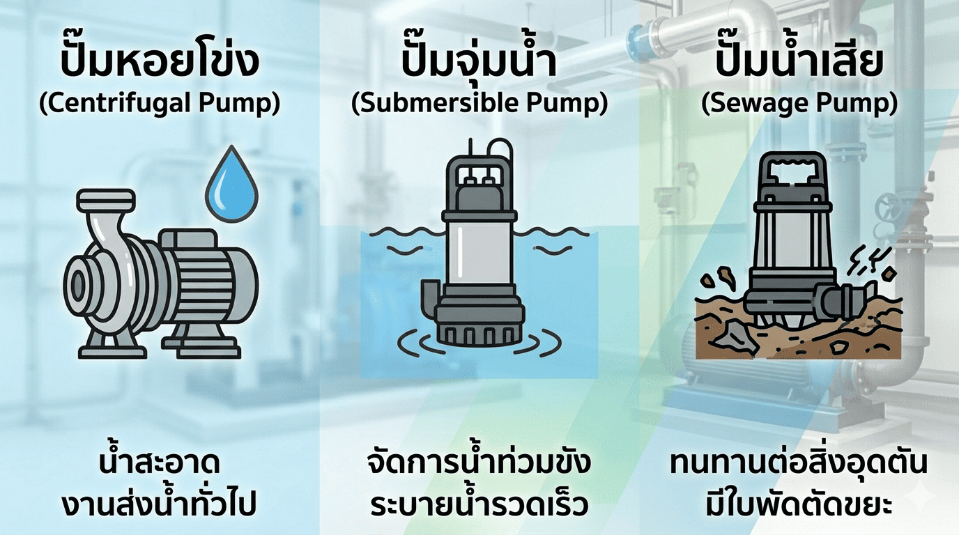 ปั้มน้ำมีกี่แบบ
