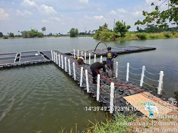 บ้านหนองอีล้ำ จ.อ่างทอง — ติดตั้งระบบทุ่นลอยน้ำพลังงานแสงอาทิตย์ ภาพที่ 4