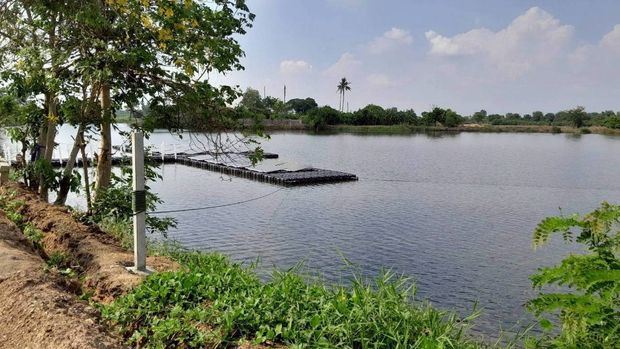 บ้านหนองอีล้ำ จ.อ่างทอง — ติดตั้งระบบทุ่นลอยน้ำพลังงานแสงอาทิตย์ ภาพที่ 1