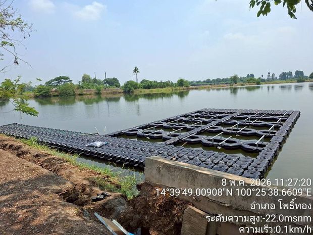 บ้านหนองอีล้ำ จ.อ่างทอง — ติดตั้งระบบทุ่นลอยน้ำพลังงานแสงอาทิตย์ ภาพที่ 15